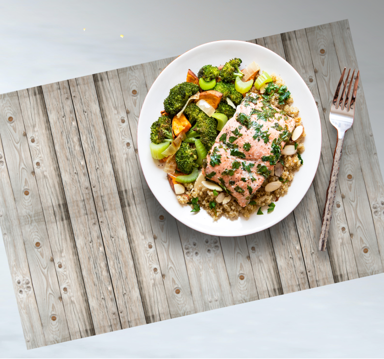 Textúrované prestieranie s efektom bieleho borovicového dreva - Tenstickers