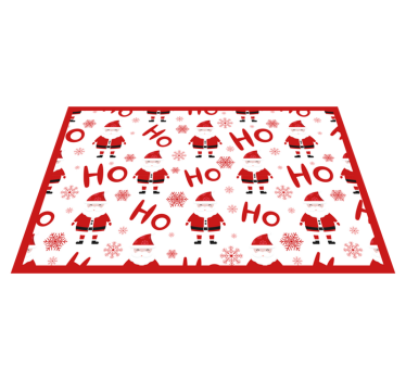 Santa claus a hohoho vzor vianočné vinylové prestieranie - Tenstickers