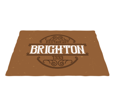 Prestieranie s textom logo reštaurácie brighton - Tenstickers