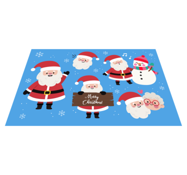 Roztomilá postavička santa clause vianočné podložky pod stôl - Tenstickers