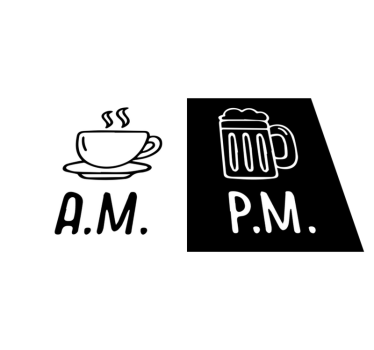 Prestieranie s textom káva pivo kontrast - Tenstickers