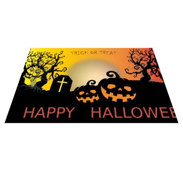 Tekvicový cintorín halloweenske podložky pod stôl - Tenstickers