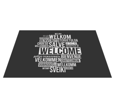 Prestieranie s textom vitajte v mnohých jazykoch - Tenstickers
