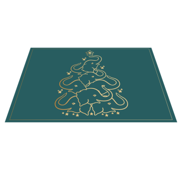 Vianočné prestieranie elegantný sloní strom - Tenstickers