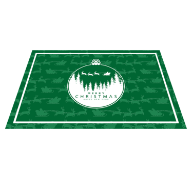 Vianočné prestieranie so scénou vianočných ozdôb - Tenstickers
