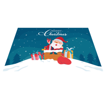 Santa text veselé vianočné podložky na stôl - Tenstickers