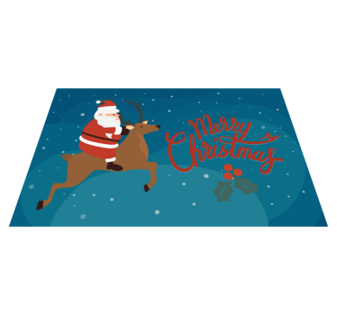 Vianočné prestieranie santa na sobovi - Tenstickers