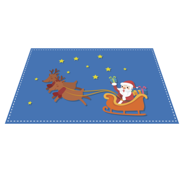Vianočné prestieranie santa na sane - Tenstickers