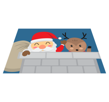 Vianočné prestieranie s jeleňmi santa clausa - Tenstickers