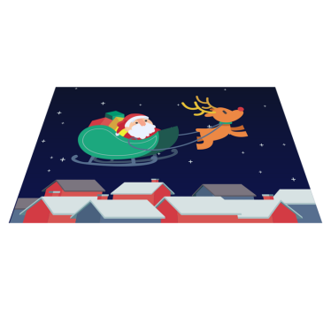 Vianočné prestieranie na ceste s santa clausom - Tenstickers