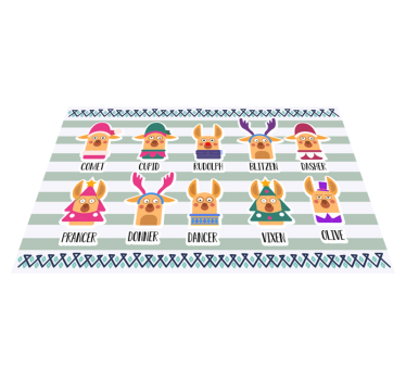 Santove soby pomenujú vianočné podložky - Tenstickers