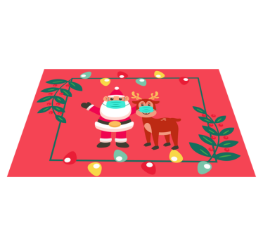 Vianočné prestieranie santa a sane - Tenstickers