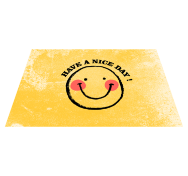 Vinyl prestieranie so smajlíkom „pekný deň“ - Tenstickers