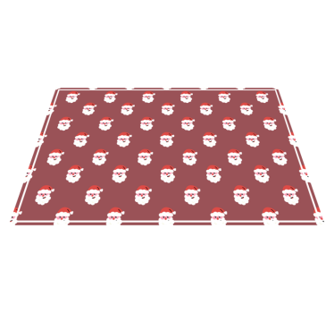 Vianočné prestieranie so vzorom santa tváre - Tenstickers