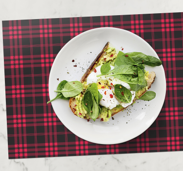 červené tartanové vianočné podložky pod stôl - Tenstickers