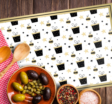 Elegantné darčekové krabičky so vzorom vianočných vinylových pres - Tenstickers