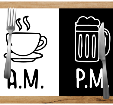 Prestieranie s textom káva pivo kontrast - Tenstickers