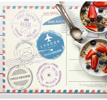 Prestieranie s textom kolekcia cestovných pečiatok - Tenstickers