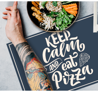 Prestieranie s textom pokojná citácia o pizzi - Tenstickers