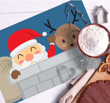 Vianočné prestieranie s jeleňmi santa clausa - Tenstickers