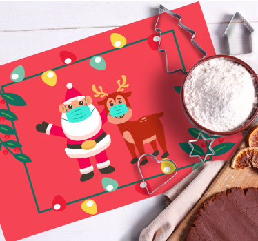 Vianočné prestieranie santa a sane - Tenstickers