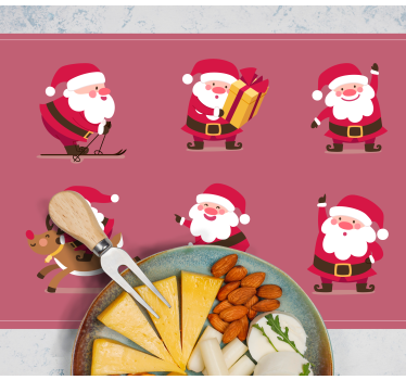 Vianočné prestieranie so santovými postavičkami - Tenstickers