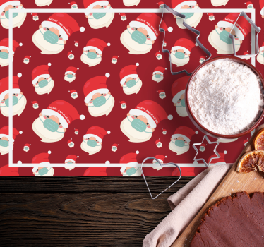 Vianočné prestieranie so vzorom santa clausa - Tenstickers