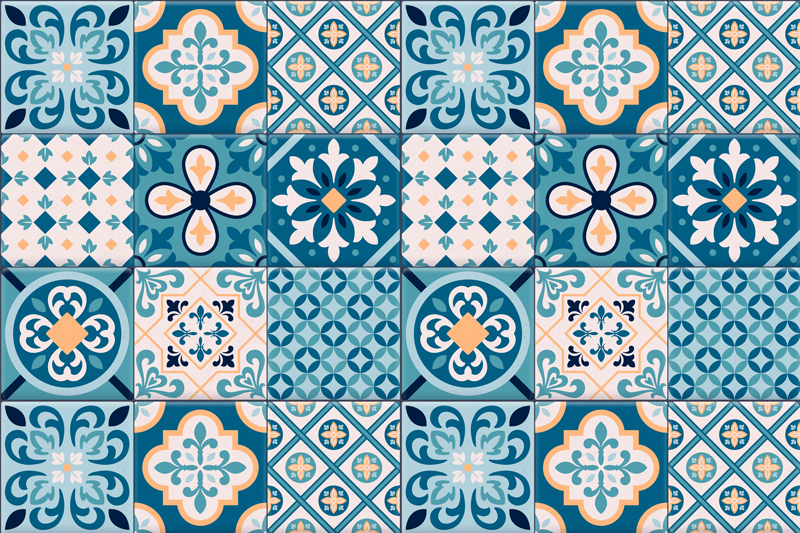 Originálne prestieranie tyrkysová hydraulika - Tenstickers