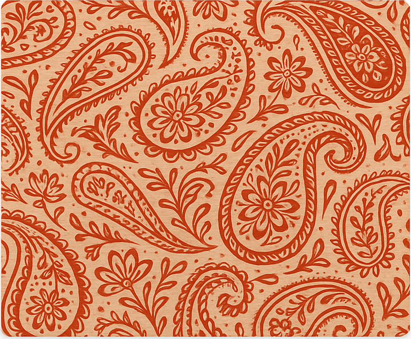 Originálne prestieranie v teplom červenom paisley vzore - Tenstickers