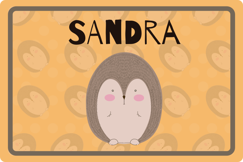 Detské prestieranie s roztomilým ježkom - Tenstickers