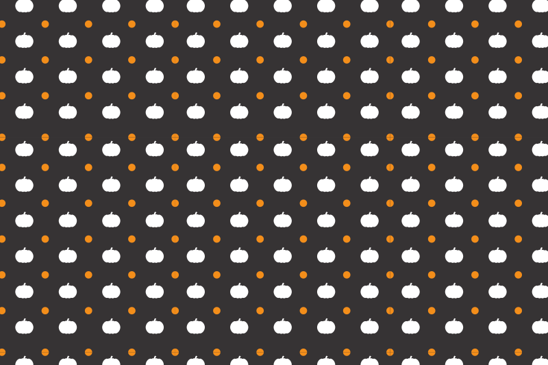 Tekvica a polka dot prestieranie - Tenstickers