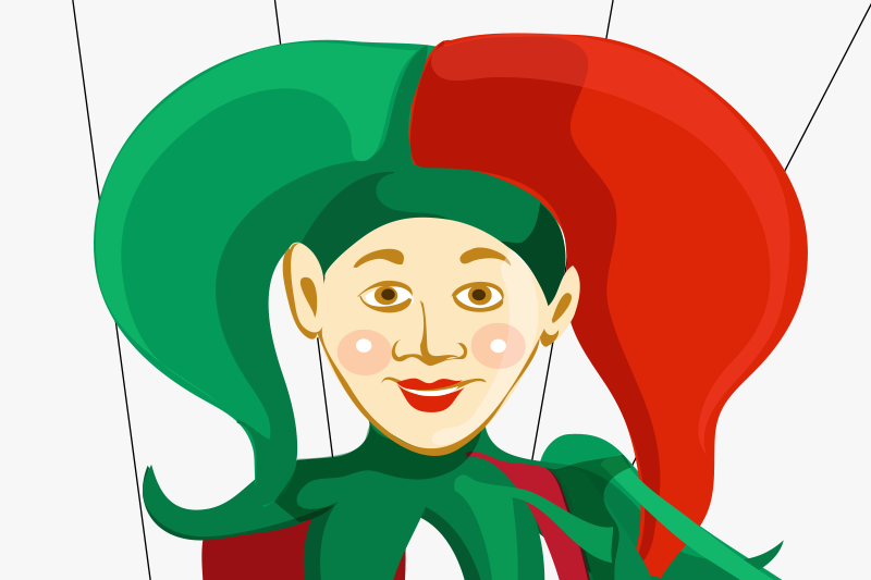 Halloween marioneta usmievavé deti prestierania - Tenstickers