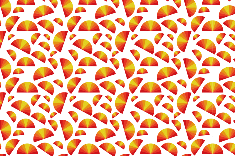 Originálne prestieranie farebné vzory ventilátorov - Tenstickers