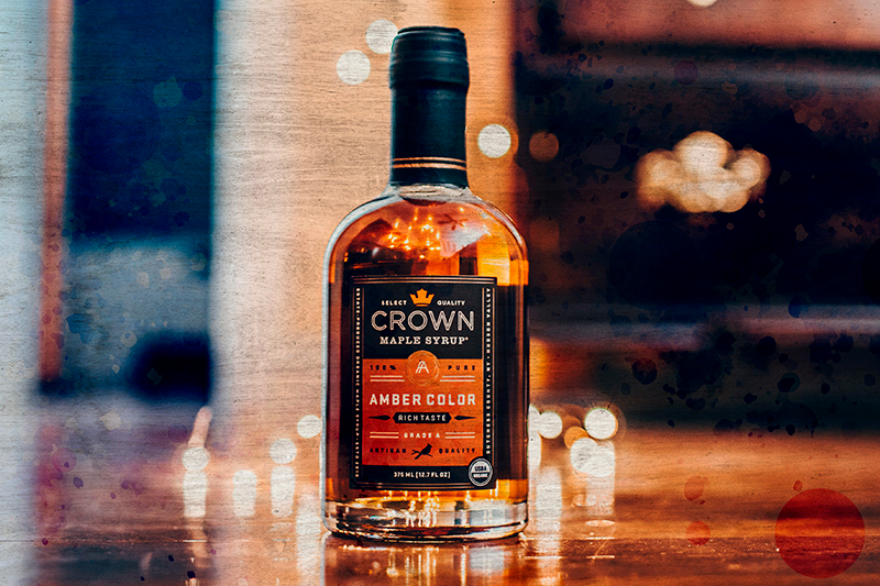 Fľaša vinylových prestieraní z javorového sirupu - Tenstickers