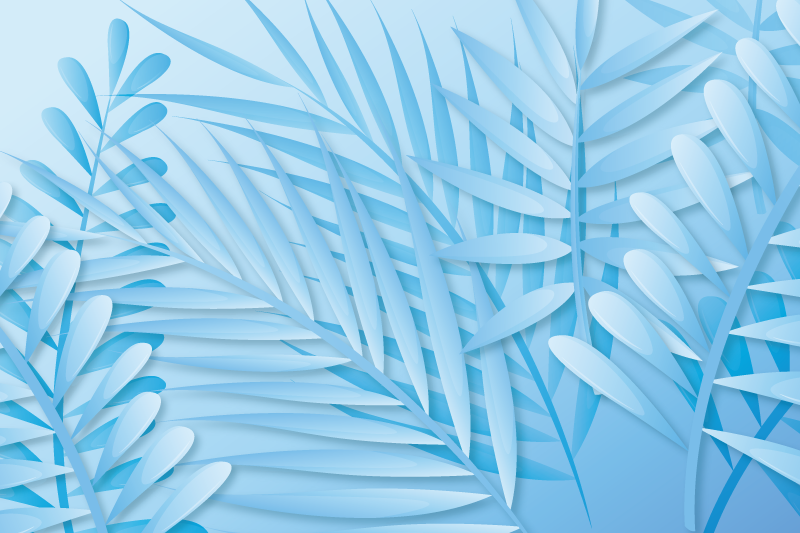 široké rôzne modré kvety elegantné prestieranie - Tenstickers