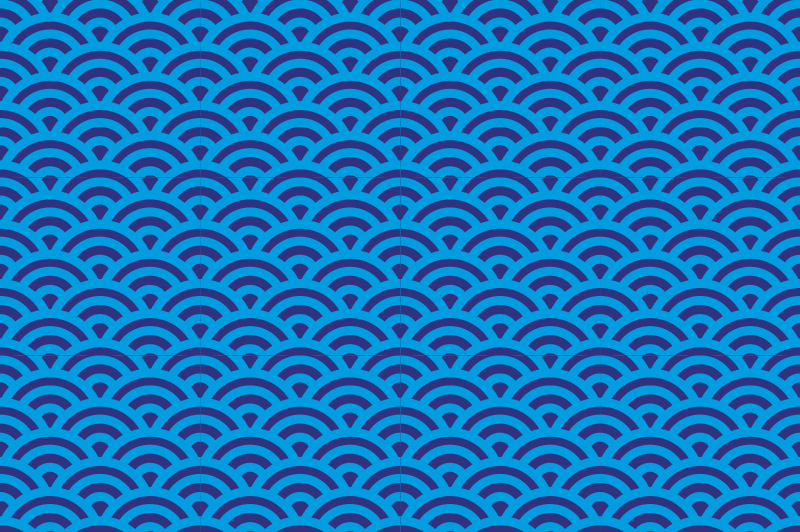 Modrá japonská vlna originálne prestierania - Tenstickers