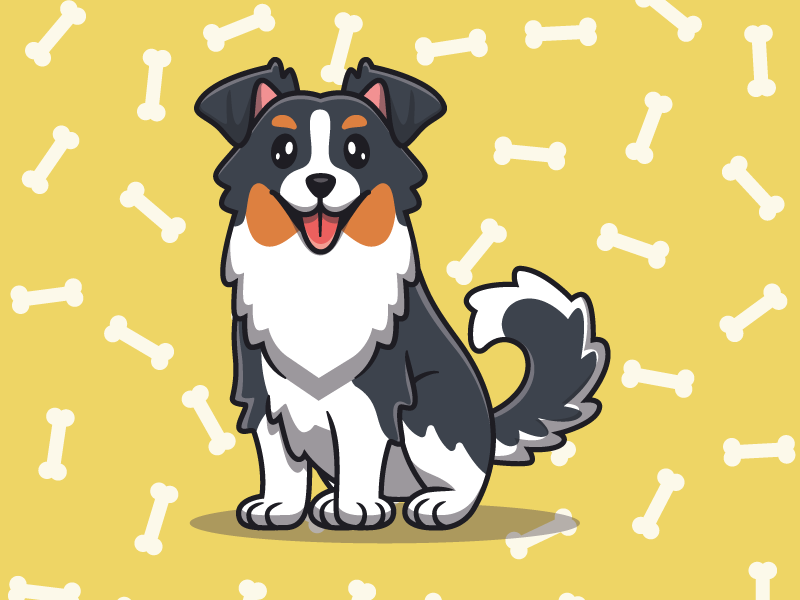 Roztomilé zvieratko žlté pozadie vinylové prestierania - Tenstickers