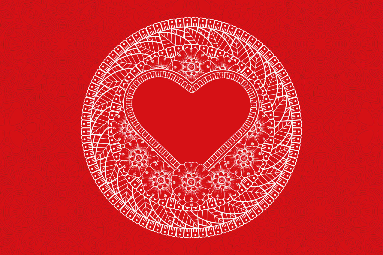 Prestieranie s textom srdcový motív - Tenstickers