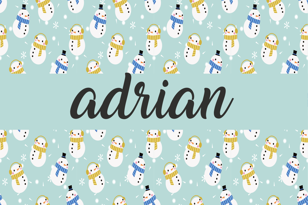 Vianočné prestieranie s osobným dizajnom snehuliaka - Tenstickers