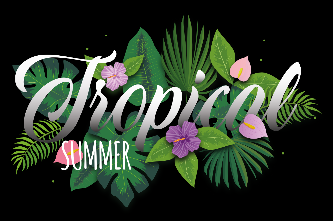 Originálne prestieranie tropické letné vibrácie - Tenstickers