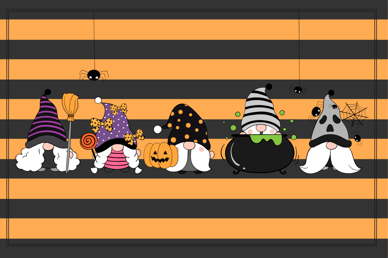 Halloweenske prestieranie s gnomími klobúkmi - Tenstickers
