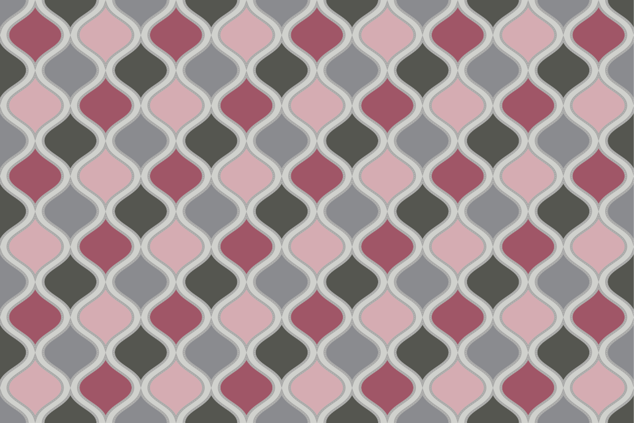 Ružové a sivé vzorované elegantné prestierania - Tenstickers