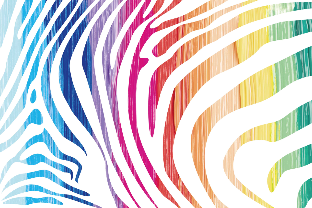 Originálne prestieranie pestré zebrové pruhy - Tenstickers