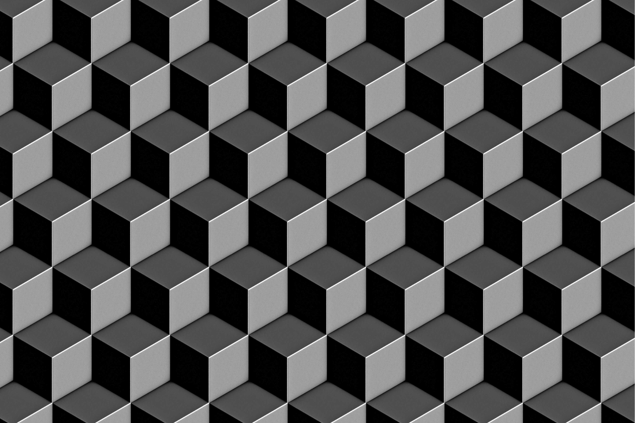 Vzorované prestieranie s geometrickým vzorom kociek - Tenstickers