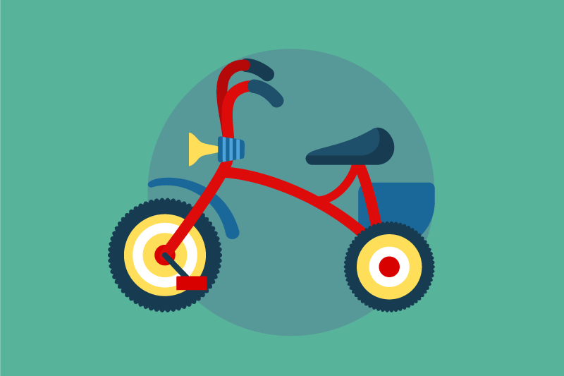 Detské prestieranie trojkolka s trúbkou - Tenstickers