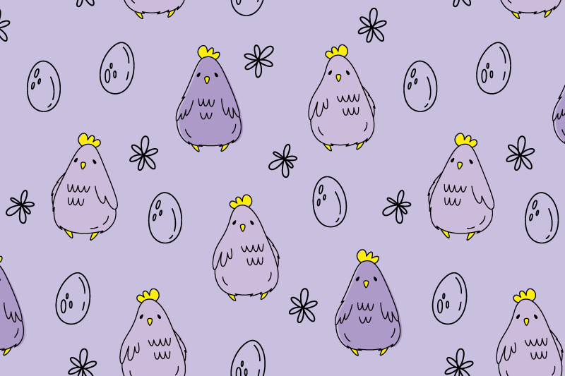 Detské prestieranie s roztomilým vzorom kurčiat - Tenstickers