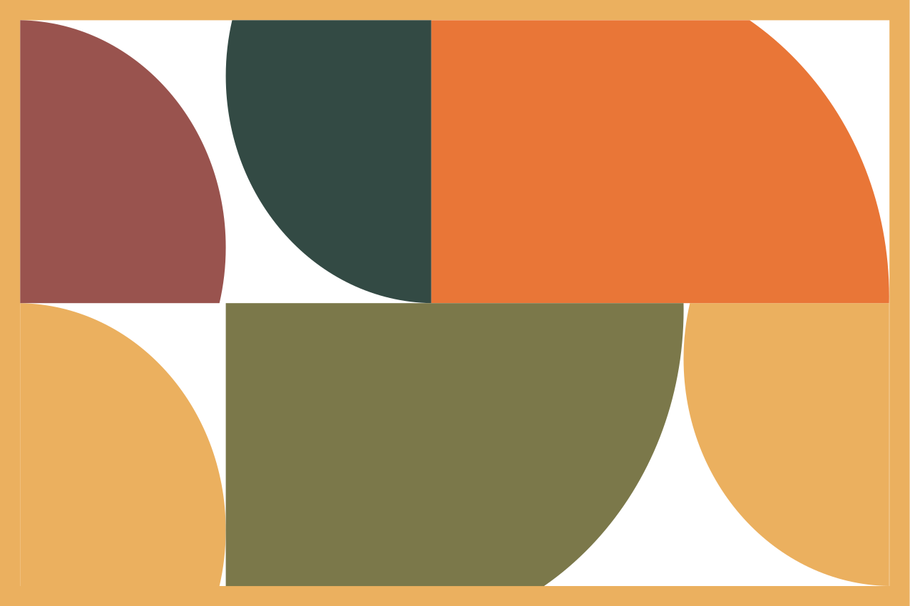 Moderné prestieranie na stôl s módnymi geometrickými tvarmi - Tenstickers