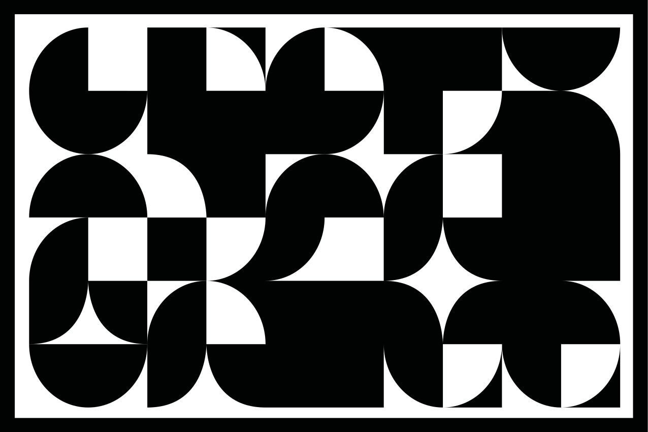 Moderné prestieranie na stôl geometrický čierny motív - Tenstickers