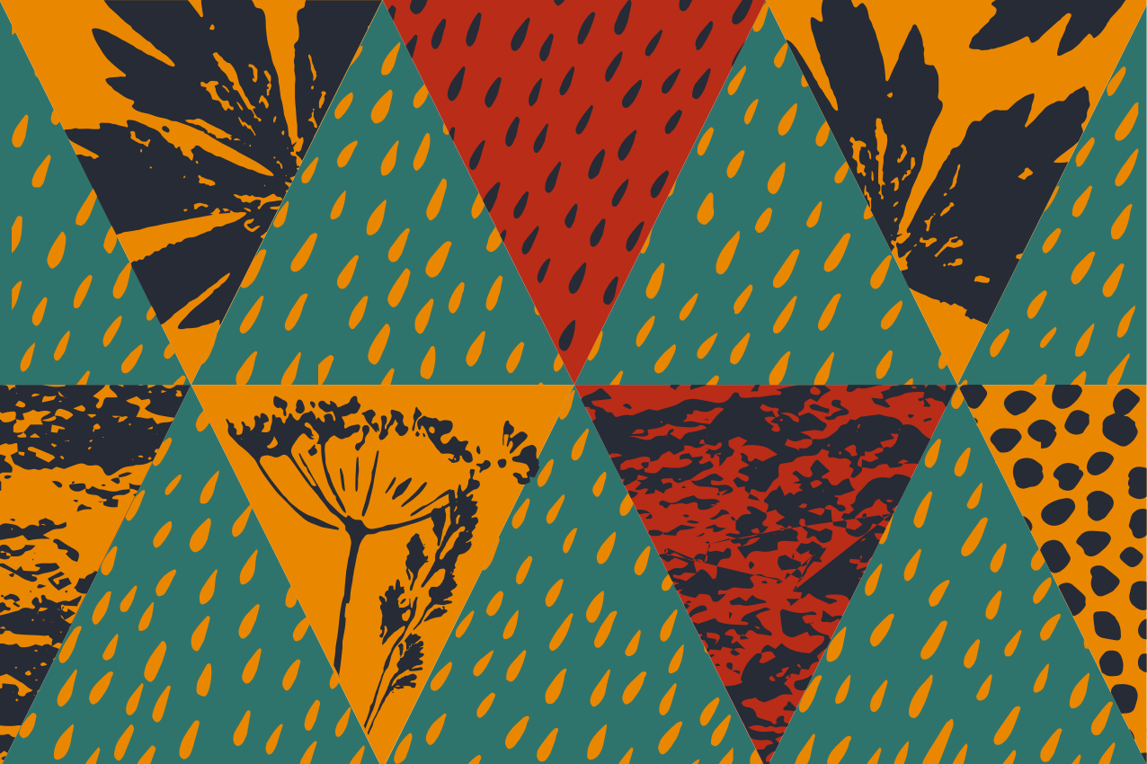 Dážď geometrické umenie originálne prestierania - Tenstickers