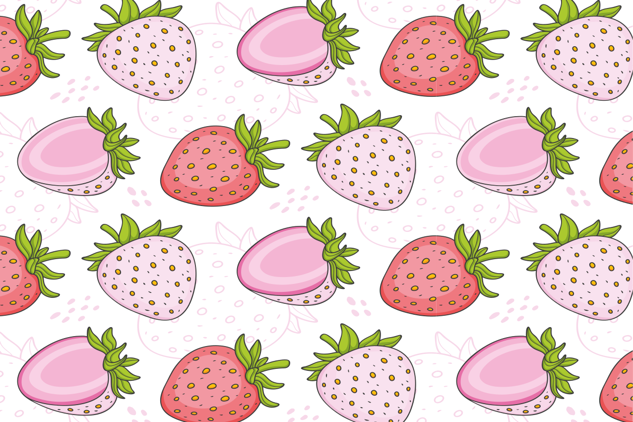 Originálne prestieranie s ružovým jahodovým vzorom - Tenstickers